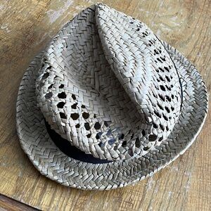 H&M Woven Straw Hat with Black Band